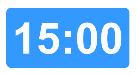 CoClock 真实悬浮计时窗，显示倒计时 15:00
